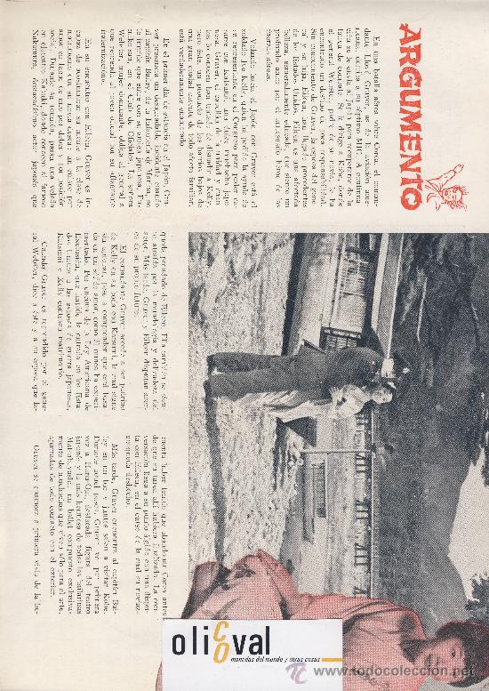 Cine: Guia de cine tama&ntilde;o220 x 345 sin tapas  6 h  doble cara -iluminada sayonara -marlon brando .owens