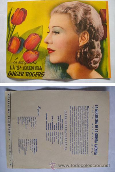Cinema: LA MUCHACHA DE LA QUINTA AVENIDA. Ginger Rogers. LA CAVA Gregory (Dir)