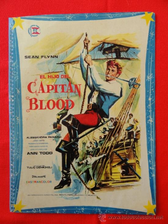 Cin&eacute;ma: EL HIJO DEL CAPITAN BLOOD, SEAN FLYNN, GU&Iacute;A ORIGINAL SIMPLE SUEVIA, A&Ntilde;OS 60