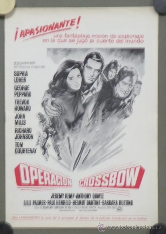 Cine: G4132 OPERACION CROSSBOW SOPHIA LOREN GUIA ORIGINAL MGM ESTRENO
