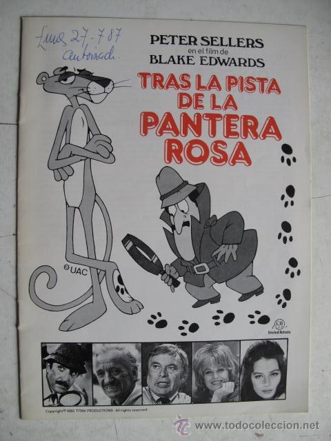 Cine: TRAS LA PISTA DE LA PANTERA ROSA          10 GUIAS A ELEGIR 25&euro; EUROS