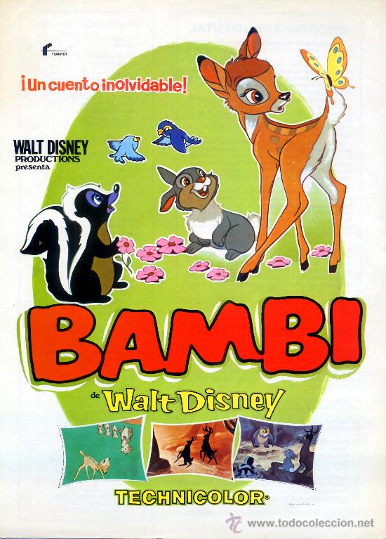 Cinema: BAMBI 1942 (GUIA ORIGINAL WALT DISNEY) (PRESS BOOK)