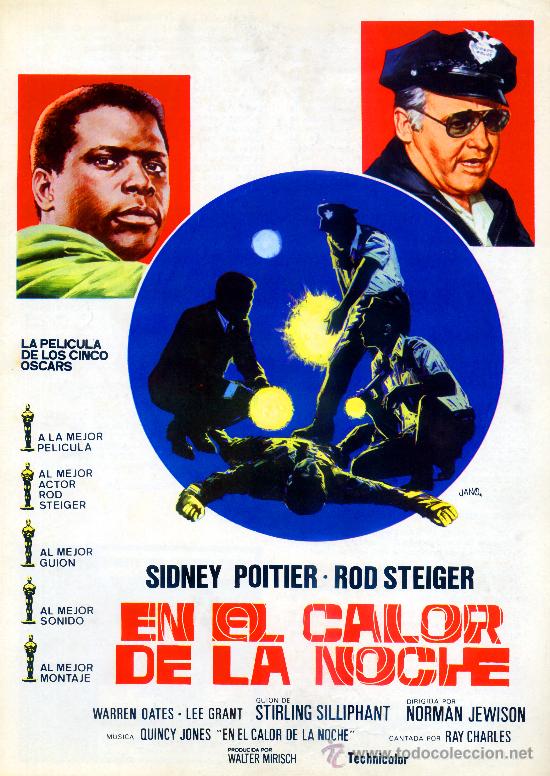 Cine: EN EL CALOR DE LA NOCHE 1967 (GUIA ORIGINAL) SIDNEY POITIER - ROD STEIGER