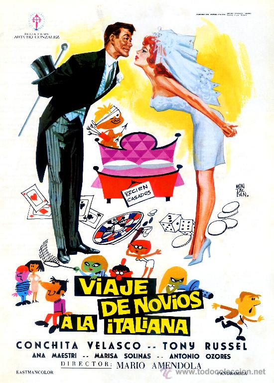 Cine: VIAJE DE NOVIOS A LA ITALIANA 1967(GUIA ORIGINAL 4 PAGINAS CON FOTOS ESTRENO ESPA&Ntilde;A)CONCHITA VELASCO