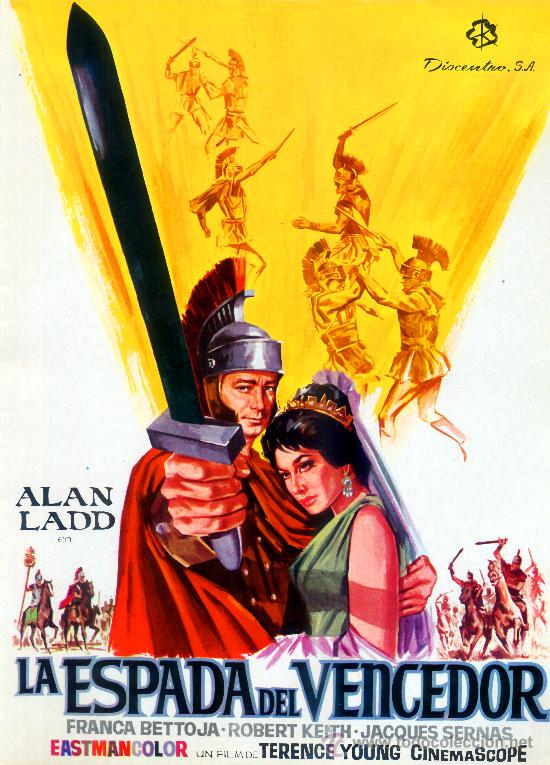Cine: LA ESPADA DEL VENCEDOR 1961 (GUIA ORIGINAL 4 PAGINAS CON FOTOS ) ALAN LADD