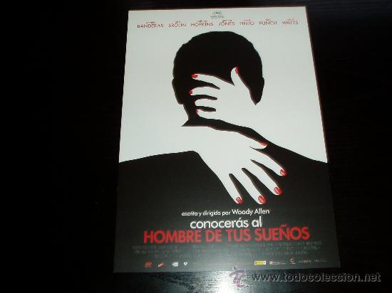 Cine: CONOCERAS AL HOMBRE DE TUS SUE&Ntilde;OS. GUIA PUBLICITARIA SIMPLE ORIGINAL DE LA PELICULA.