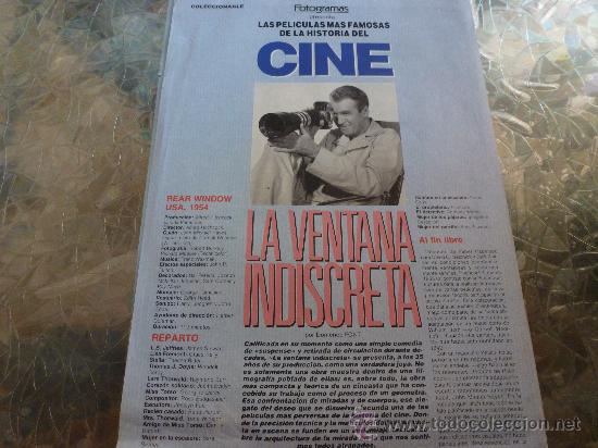 Cin&eacute;ma: COLECCIONABLE-LAS PELICULAS MAS FAMOSAS DE LA HISTORIA DEL CINE-LA VENTANA INDISCRETA.