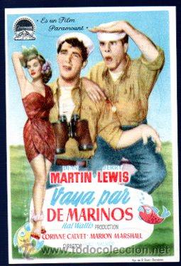 Cinema: PROGRAMA DE MANO VAYA PAR DE MARION. CON PUBLICIDAD. DEAN MARTIN JERRY LEWIS