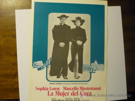Cine: guia publicitaria PELICULA LA MUJER DEL CURA SOFIA LOREN