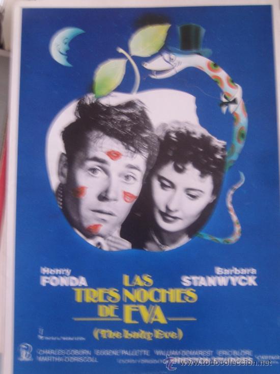 Kino: las tres noches de eva henry fonda guia publicitaria original reposicion barbara stanwick