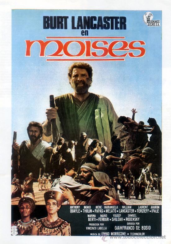 Cinema: MOISES 1974 (GUIA ORIGINAL CON FOTOS 4 PAGINAS ESTRENO EN ESPA&Ntilde;A) BURT LANCASTER