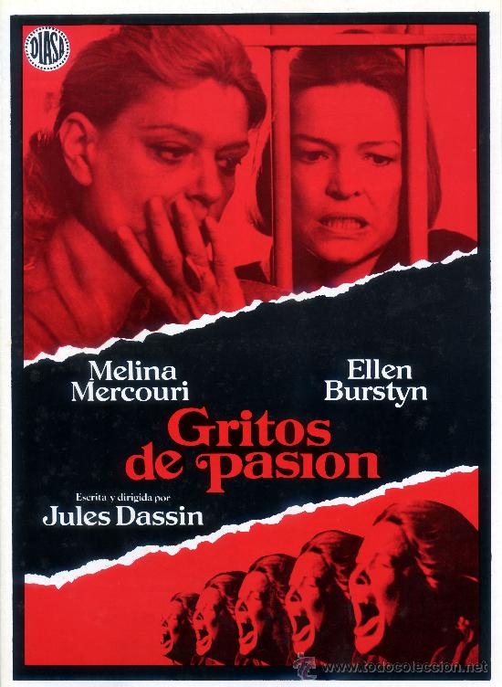 Cinema: GRITOS DE PASION 1977 (GUIA ORIGINAL 4 PAGINAS CON FOTOS ESTRENO EN ESPA&Ntilde;A) MELINA MERCOURI
