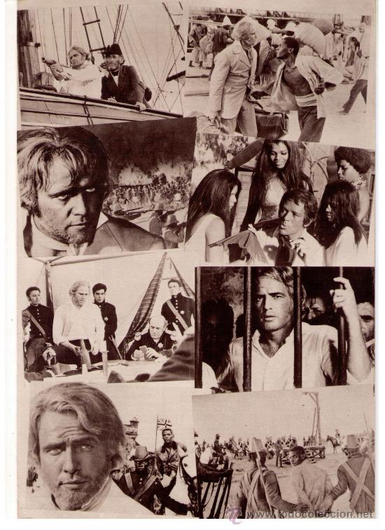 Cine: QUEIMADA - MARLON BRANDO - TAMA&Ntilde;O 30 CMS. X 20 CMS. EN CARTULINA MATE