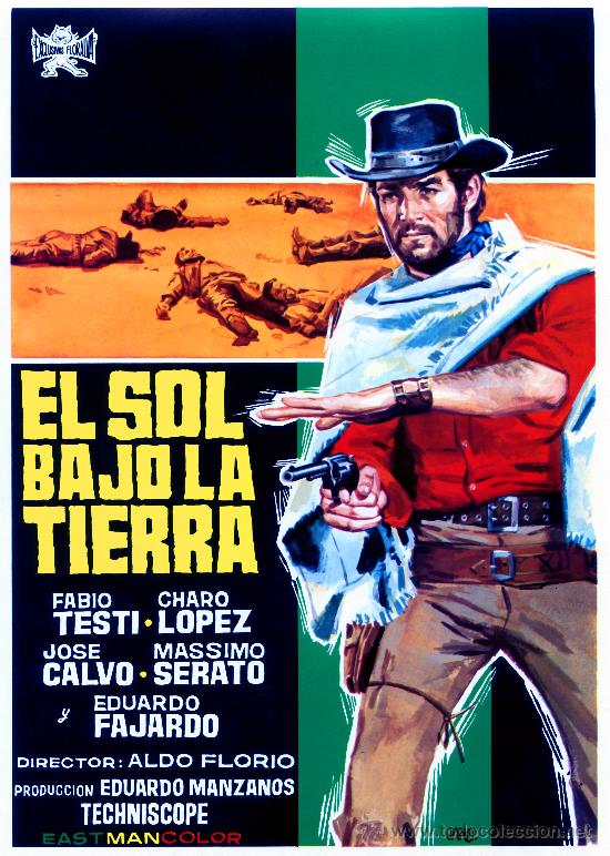 Cinema: EL SOL BAJO LA TIERRA 1971 (GU&Iacute;A ORIGINAL DOBLE CON FOTOS DE SU ESTRENO) FABIO TESTI