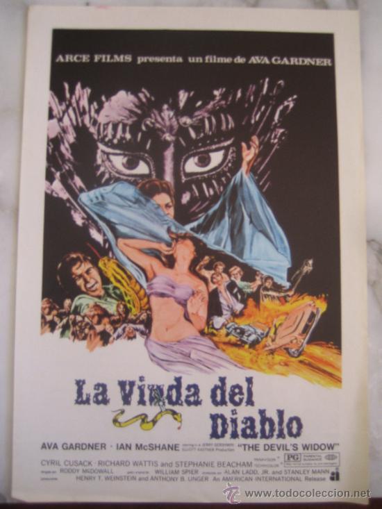 Cine: la viuda del diablo ava gardner - guia publicitaria original estreno