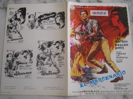 Cine: el mercenario - pascale petit ray danton - guia publicitaria original estreno