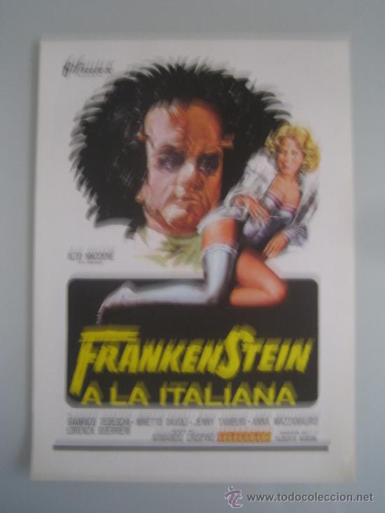 Cine: frankenstein a la italiana - guia publicitaria original estreno ninetes davoli filmax