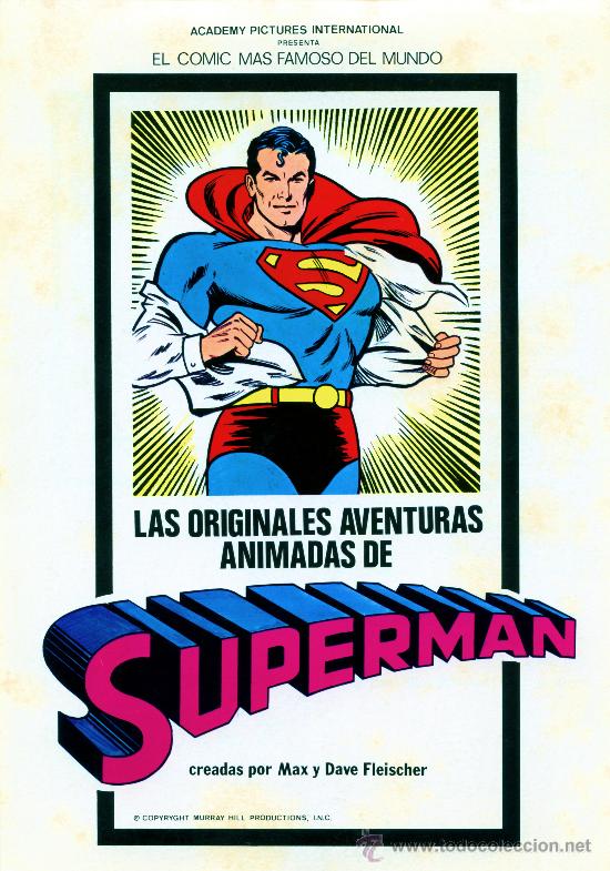 Cine: LA ORIGINALES AVENTURAS ANIMADAS DE SUPERMAN 1979 (GUIA ORIGINAL DE SU ESTRENO EN ESPA&Ntilde;A)