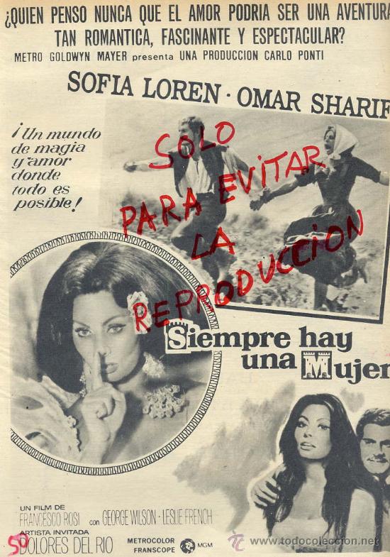 Cine: SIEMPRE HAY UNA MUJER 1968 SOFIA LOREN HOJA REVISTA