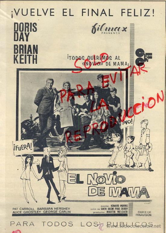 Cine: EL NOVIO DE MAMA 1969 DORIS DAY PELICULA HOJA REVISTA