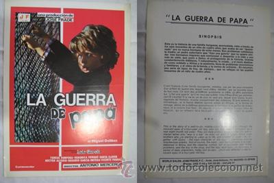 Cin&eacute;ma: Guia de cine : LA GUERRA DE PAPA. Lolo Garc&iacute;a, Teresa Gimpera, Ver&oacute;nica Forqu&eacute;, dir: Antonio Mercero