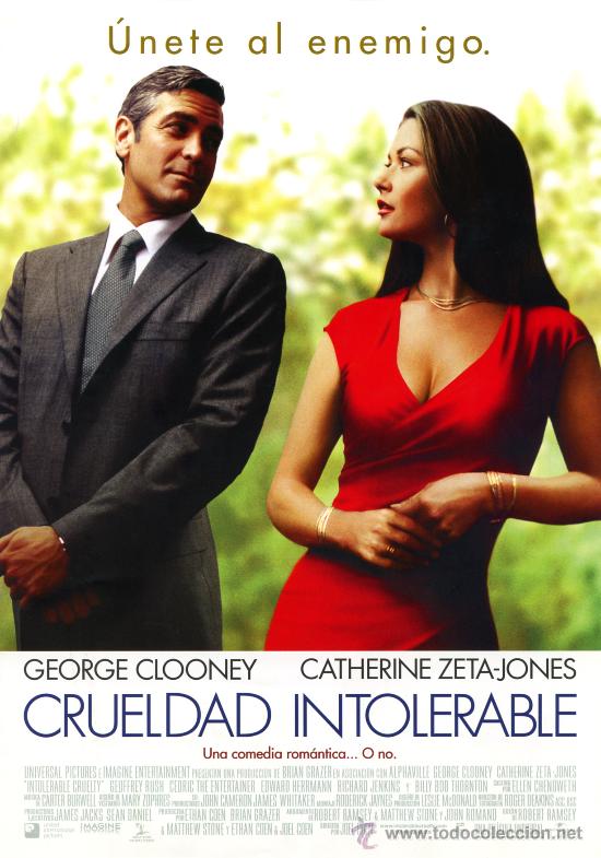 Cinema: CRUELDAD INTOLERABLE (GUIA ORIGINAL 4 PAGINAS CON FOTOS) GEORGE CLOONEY CATHERINE ZETA - JONES