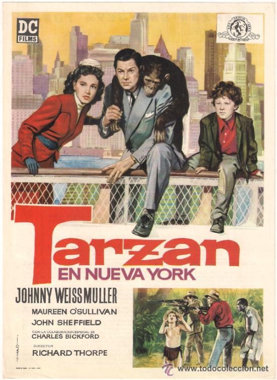 Kino: G4659 TARZAN EN NUEVA YORK JOHNNY WEISSMULLER MAUREEN O'SULLIVAN GUIA ORIGINAL DC FILMS R-66