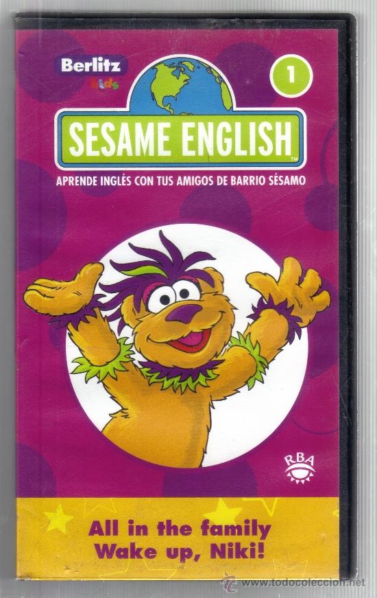 Cine: caratula de vhs - aprende ingl&eacute;s con tus amigos de barrio s&eacute;samo