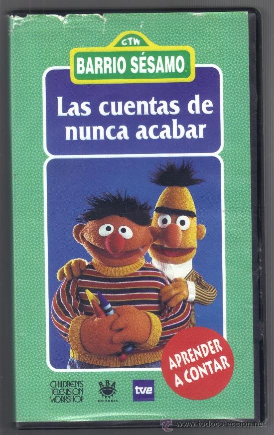 Cine: caratula de vhs - barrio s&eacute;samo - las cuentas de nunca acabar