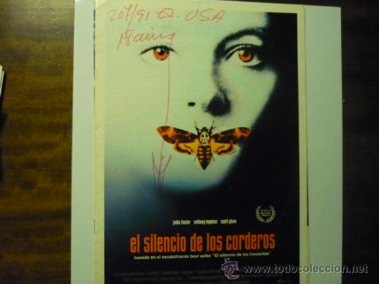 Cine: GUIA EL SILENCIO DE LOS CORDEROS - JODIE FOSTER