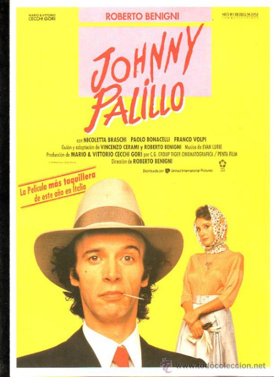 Cinema: GUIA PUBLICITARIA DE LA PELICULA JOHNNY PALILLO.