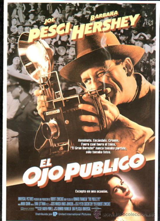 Cinema: GUIA PUBLICITARIA DE LA PELICULA EL OJO PUBLICO.
