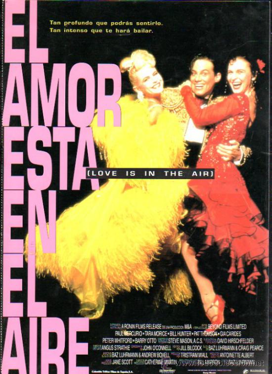 Cinema: GUIA PUBLICITARIA DE LA PELICULA EL AMOR ESTA EN EL AIRE.