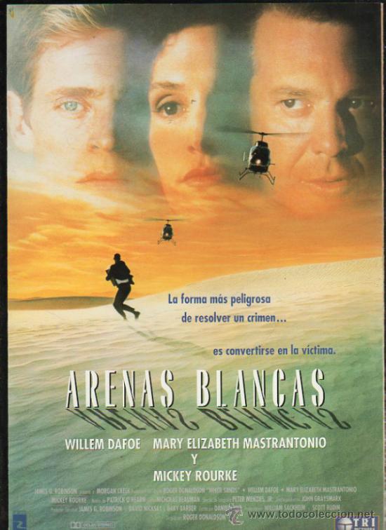 Cinema: GUIA PUBLICITARIA DE LA PELICULA ARENAS BLANCAS.