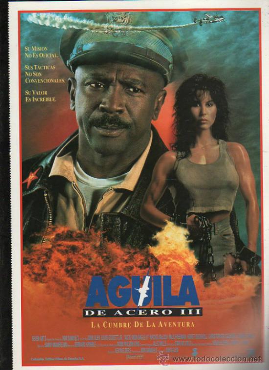 Cinema: GUIA PUBLICITARIA DE LA PELICULA AGUILA DE ACERO III.