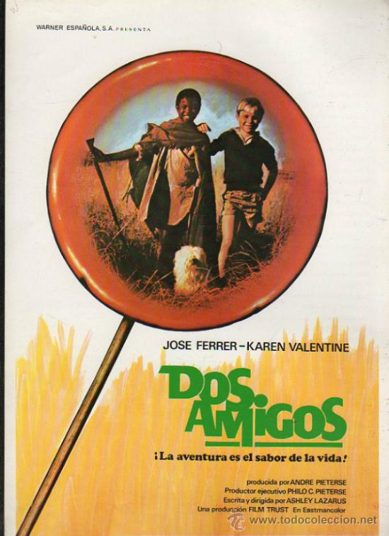 Cine: GUIA PUBLICITARIA DE LA PELICULA DOS AMIGOS.