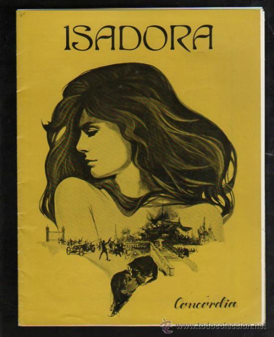 Cin&eacute;ma: GUIA PUBLICITARIA DE LA PELICULA ISADORA.