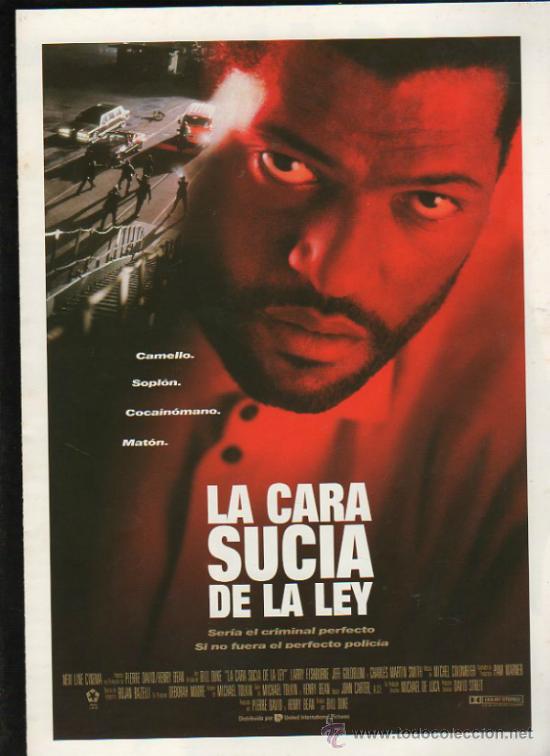 Cinema: GUIA PUBLICITARIA DE LA PELICULA LA CARA SUCIA DE LA LEY.