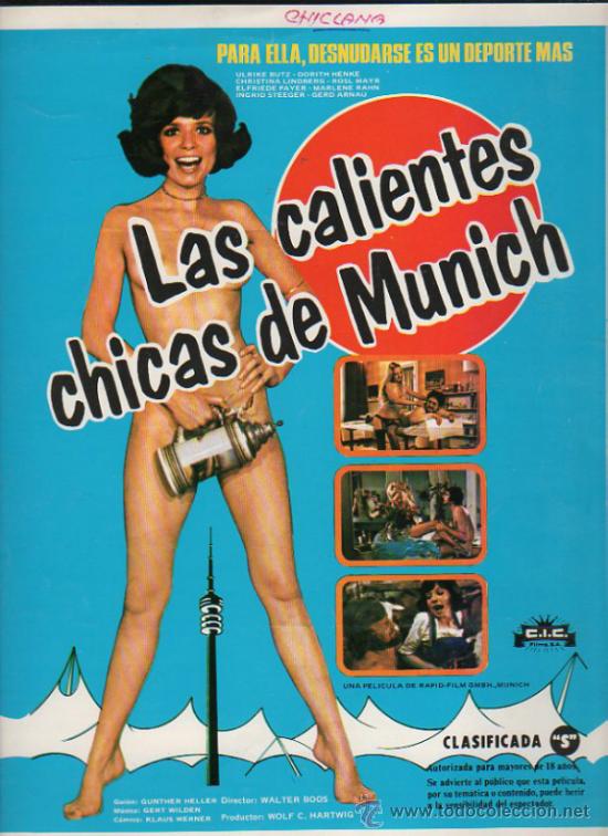 Cinema: GUIA PUBLICITARIA DE LA PELICULA LAS CALIENTES CHICAS DE MUNICH.