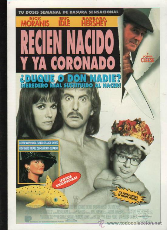Cinema: GUIA PUBLICITARIA DE LA PELICULA RECIEN NACIDO Y YA CORONADO.