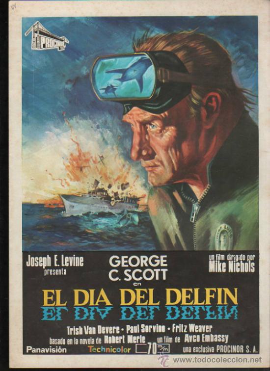 Cinema: GUIA PUBLICITARIA DE LA PELICULA EL DIA DEL DELFIN.