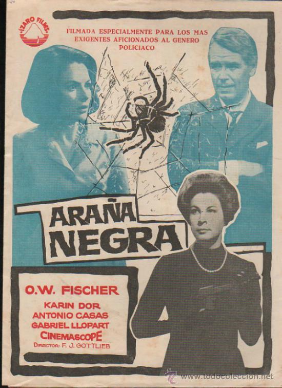 Cinema: GUIA PUBLICITARIA DE LA PELICULA ARA&Ntilde;A NEGRA.