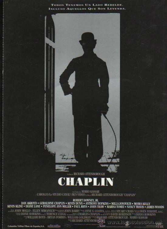Kino: GUIA PUBLICITARIA DE LA PELICULA CHAPLIN.