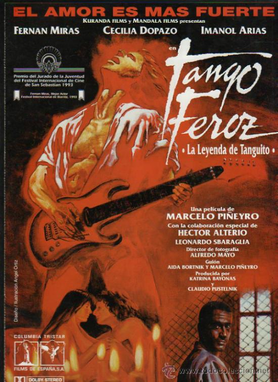 Cinema: GUIA PUBLICITARIA DE LA PELICULA TANGO FEROZ.