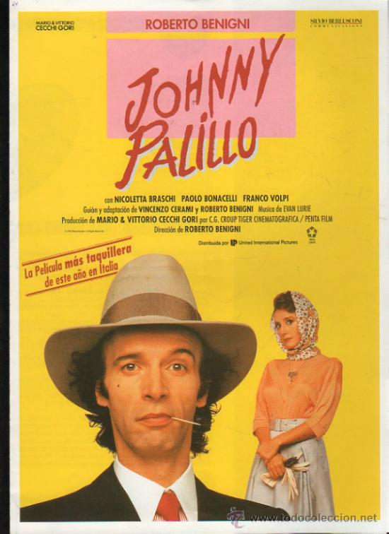 Cinema: GUIA PUBLICITARIA DE LA PELICULA JOHNNY PALILLO.