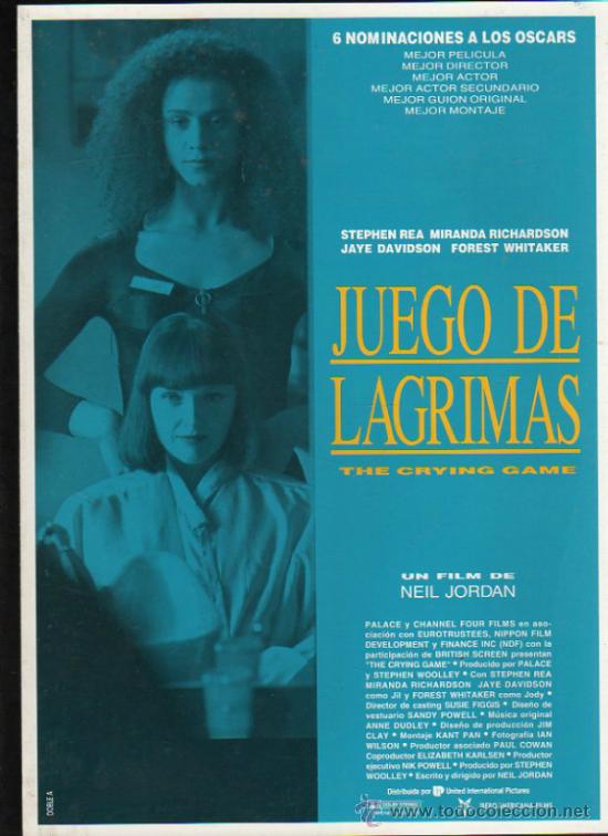 Kino: GUIA PUBLICITARIA DE LA PELICULA JUEGO DE LAGRIMAS.