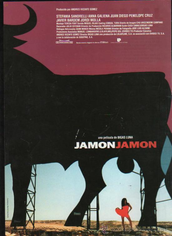Kino: GUIA PUBLICITARIA DE LA PELICULA JAMON JAMON.