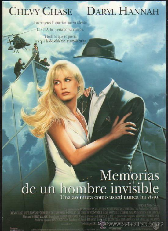 Cinema: GUIA PUBLICITARIA DE LA PELICULA MEMORIAS DE UN HOMBRE INVISIBLE.