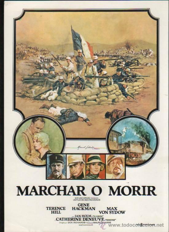Kino: GUIA PUBLICITARIA DE LA PELICULA MARCHAR O MORIR.