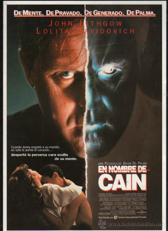 Kino: GUIA PUBLICITARIA DE LA PELICULA EN NOMBRE DE CAIN.